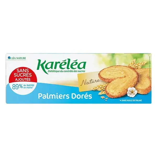 Karéléa Biscuits Sans Sucres Ajoutés Palmiers Dorés 100g