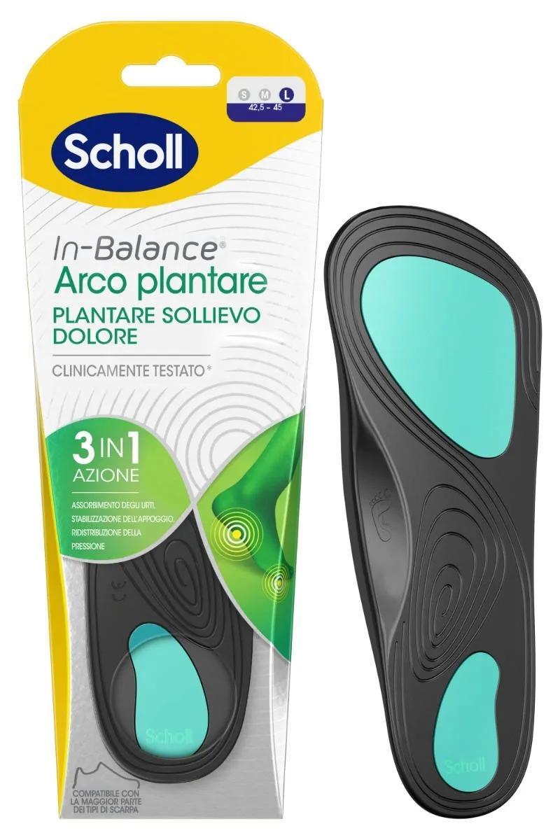 Scholl Plantari In-Balance Sollievo Dolore Arco Plantare Piede Piatto Taglia L