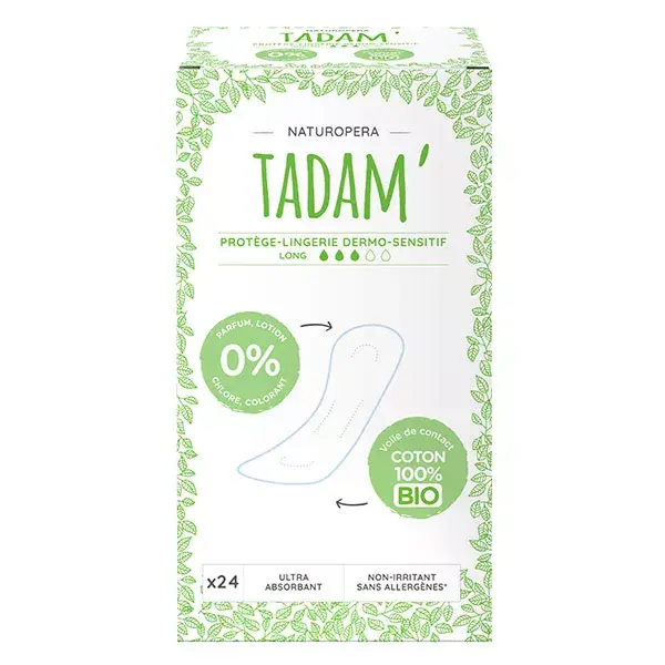Tadam' Hygiène Féminine Protège-Lingerie Dermo-Sensitif Long 24 unités