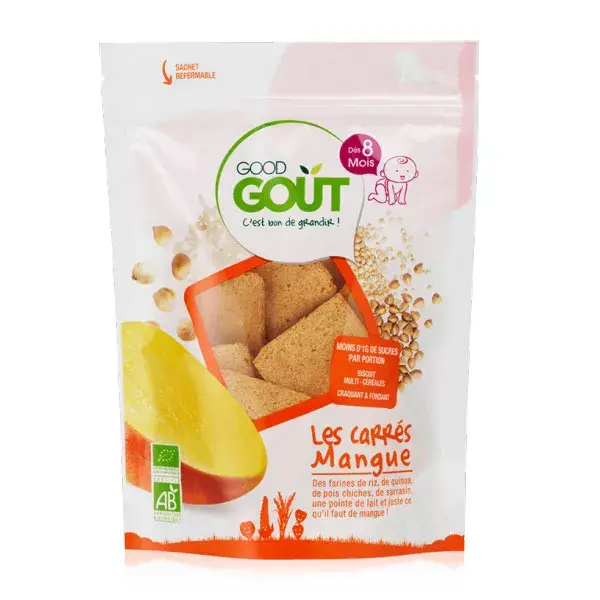 Good Gout Mango Square Biscuits 50g 