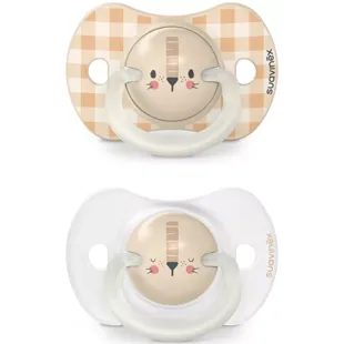 Suavinex Nachtfopspeen Fysiologische speen SX Pro Siliconen Leeuw Beige 6-18m 2 stuks
