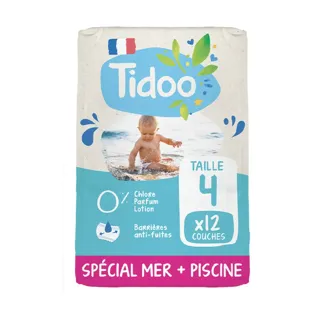 Tidoo Mutande da Bagno T4  (8 - 15kg) 12 pannolini