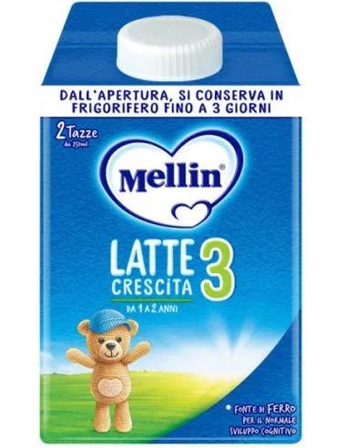 Mellin 3, Latte di Crescita, Latte Liquido dal 12° al 24° Mese Compiuto, 500ml