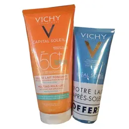 Vichy Ideal Soleil Gel de Lait Fondant SPF50 200ml + Lait Apaisant Après-Soleil 100ml Offert