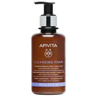 Apivita Facial Cream and cleansing foam eyes with olive and lavender 200ml