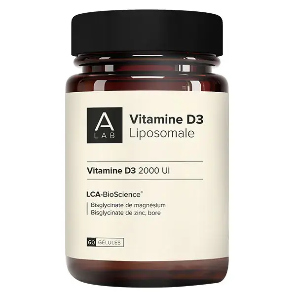 A-Lab Vitamine D3 Liposomale 2000 UI - Défenses Naturelles, Immunité - 60 gélules