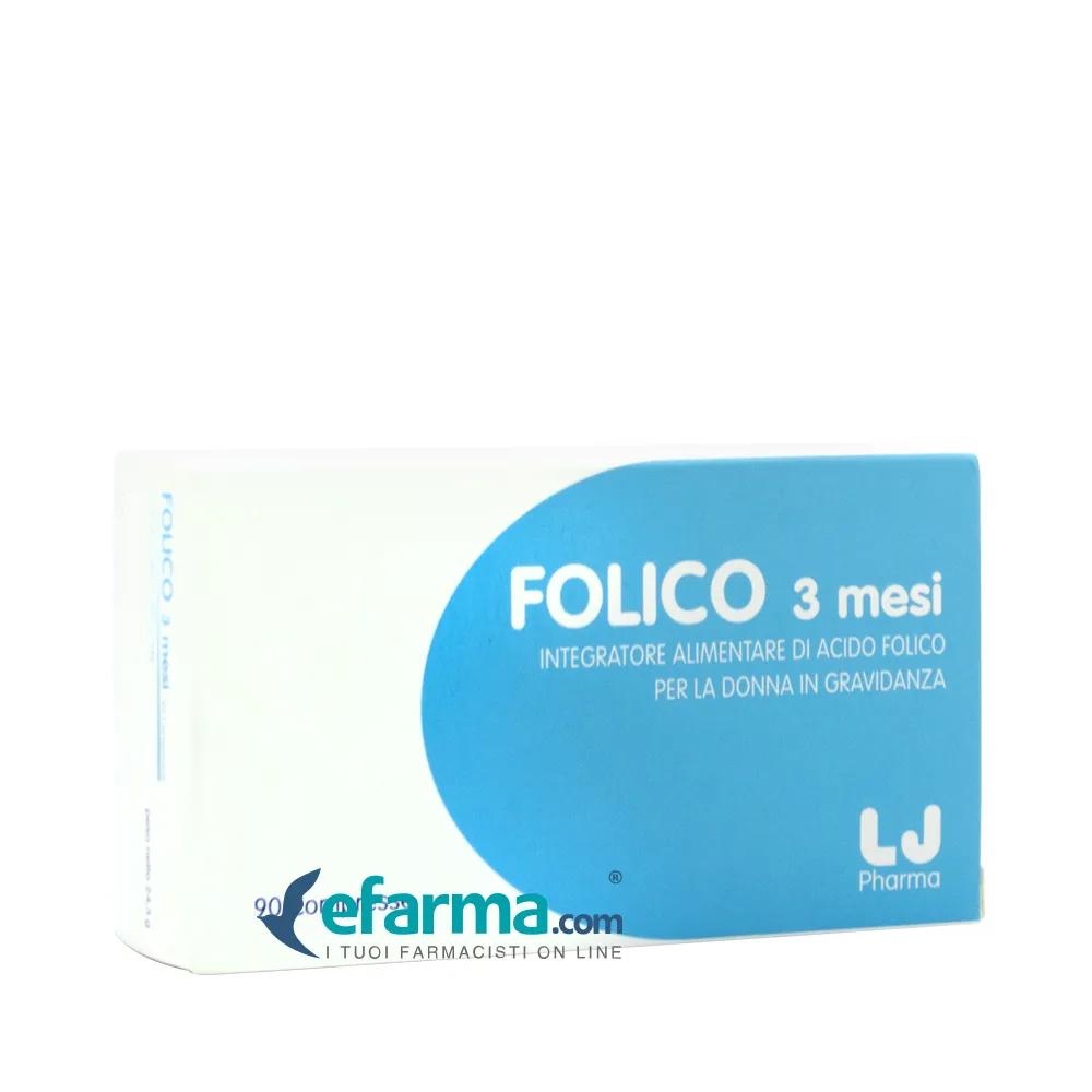 Folico 3 Mesi Integratore Acido Folico 90 Compresse