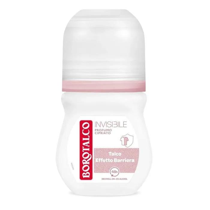 Borotalco Deodorante Roll-On Invisibile Rosa Zero Aloni 48h 50 ml