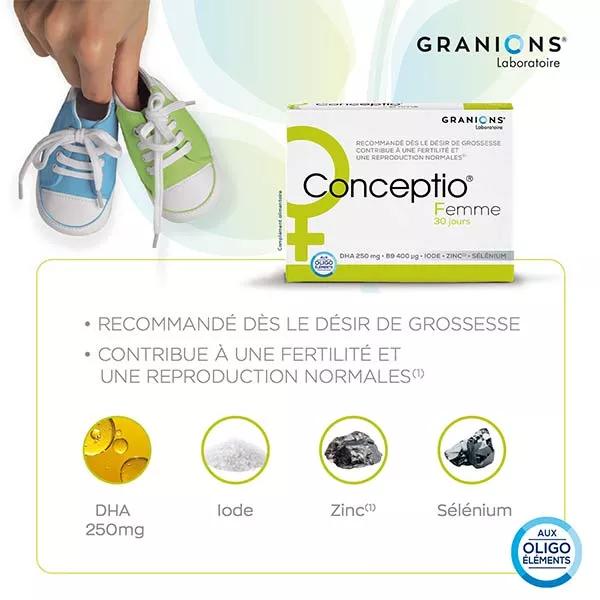 Cuadro de mujer Granions Conceptio de 30 cpsulas y 30 cpsulas