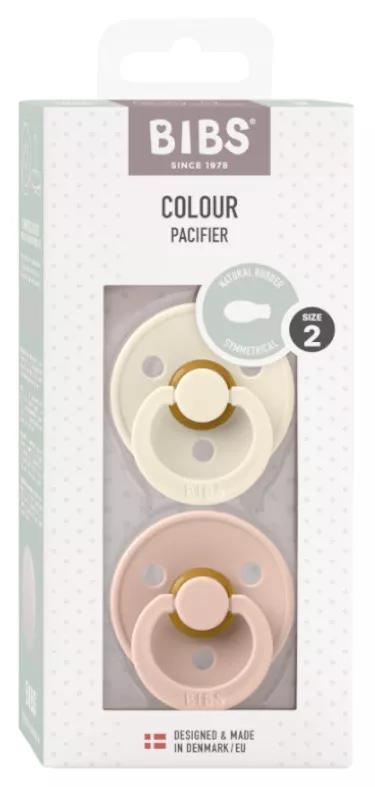 Bibs Pacifiers Color Symmetrical Ivory/Blush 6-18m 2 units