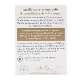 Ballot-Flurin Santé Préparation Dynamisée Propolis Blanche Origan Bio 10 ampoules