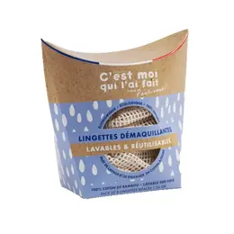 Diet World C'est Moi Qui l'ai Fait Lingettes Démaquillantes Lavables + Filet de Lavage 8 unités