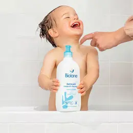 Biolane - Gel Corps & Cheveux - Peaux Sensibles - Cheveux Fins - Bébé - 350ml