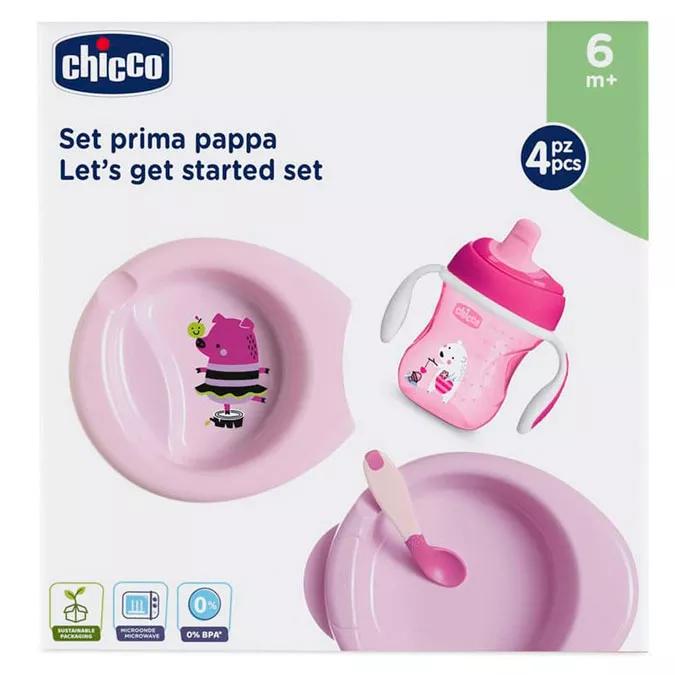 Chicco Set de Comida +6M Rosa