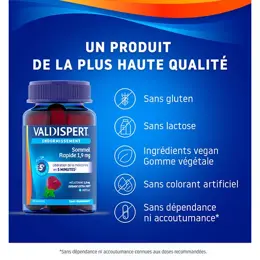 VALDISPERT Gommes Sommeil Rapide Mélatonine 1,9mg 60 gummies