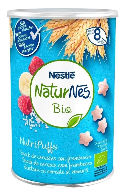 Naturnes Nutripuffs Snack de Cereais com framboesa BIO 5 Porções