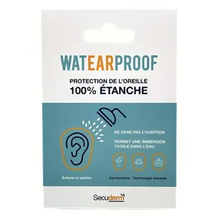 Protezione auricolare Secuderm WatEARproof 100% impermeabile anche in immersione - 8 unità