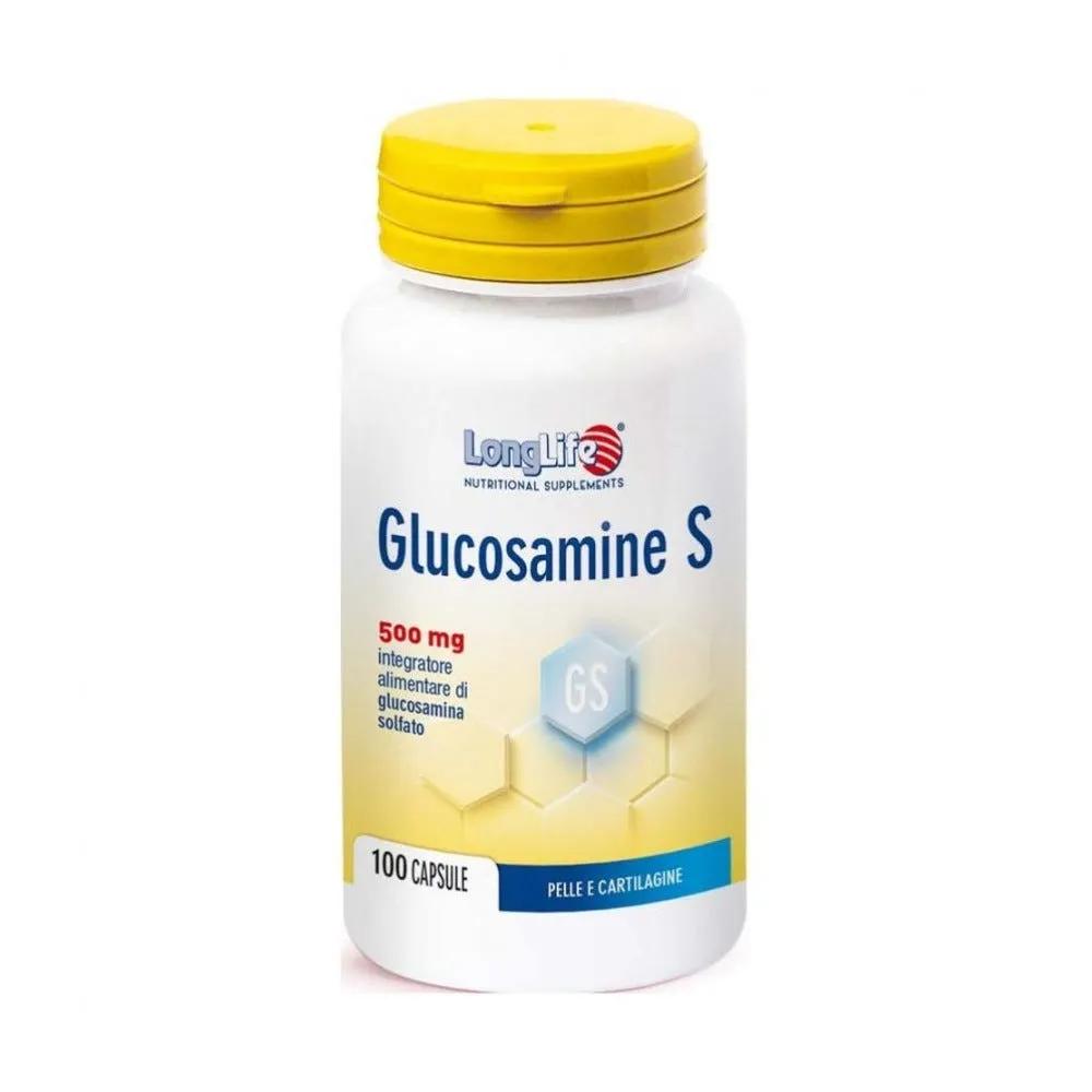 Longlife Glucosamine S Integratore Alimentare Supporto Articolare 100 Capsule