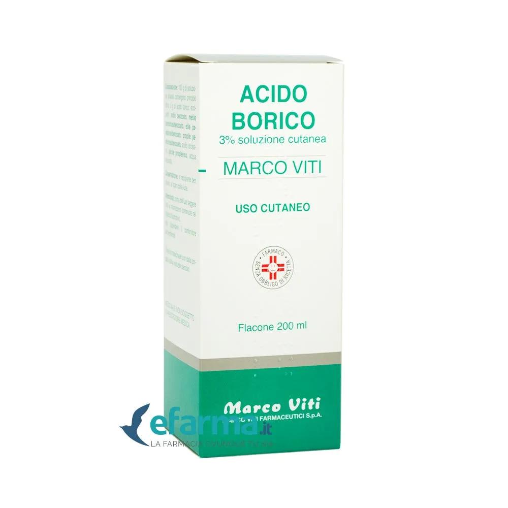 Acido Borico Marco Viti Soluzione Cutanea 3% Antisettico 200 ml