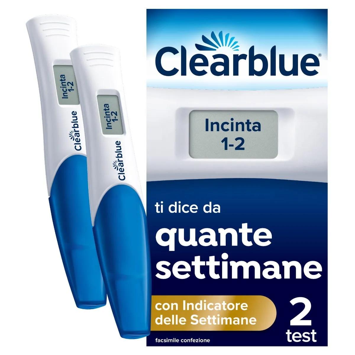 Clearblue Test di Gravidanza Con Indicatore delle Settimane 2 Test