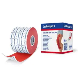 Leukotape K Bande Adhésive Elastique Rouge 5cm x 5m