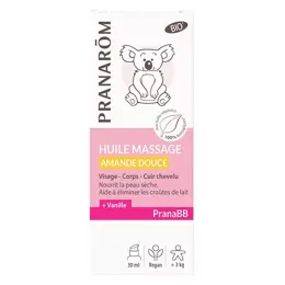 Pranarom PranaBb Huile Massage Amande Douce Bio 30ml