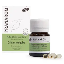 Pranarom Perles d'Huile Essentielle d'Origan Vulgaire 60 mini-caps