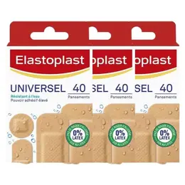 Elastoplast Classique Pansement Universel Lot de 3 x 40 unités