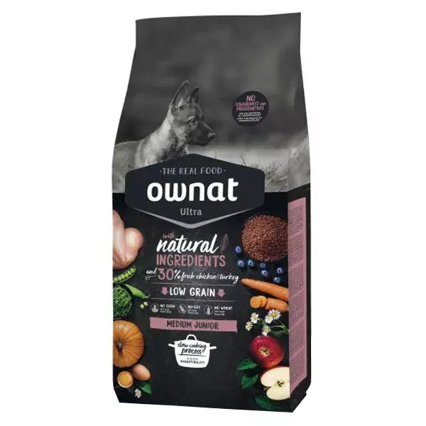 Ownat Ultra Dog Food Junior Medium Breed 3kg