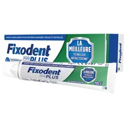 Fixodent Pro Plus Crème Adhésive Premium Antibactérienne Pour Prothèses Dentaires 57g