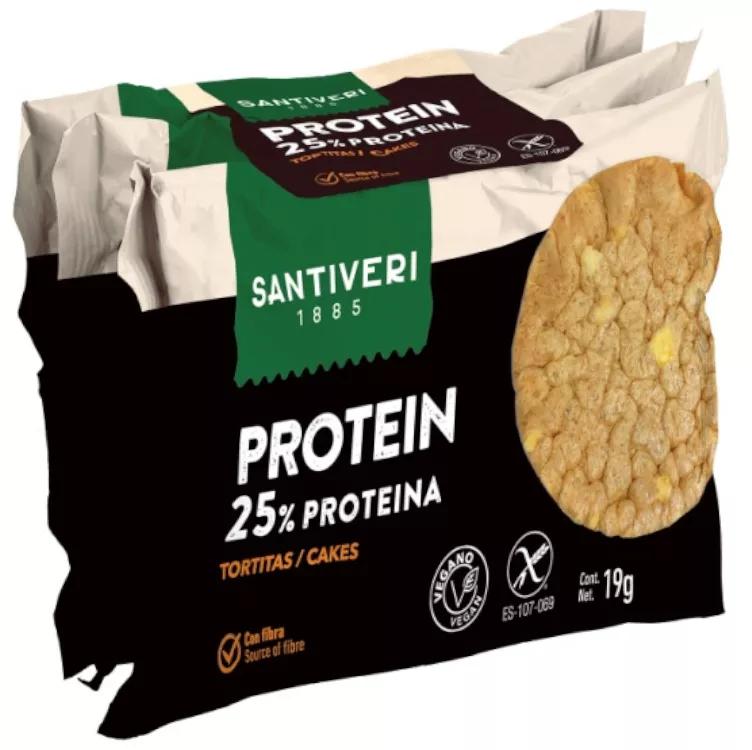 Santiveri Tortitas Protein 25% Proteína 3x3 57 gr