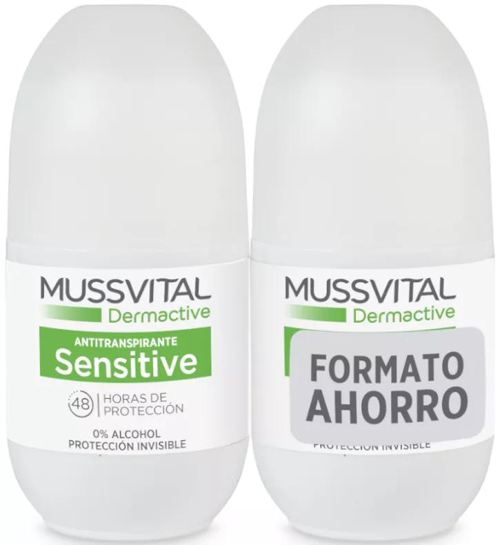 Mussvital dermactive desodorizante Sensitive Aloe Vera 75ml + 75ml DUPLO