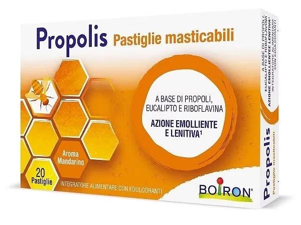 Propolis Pastiglie Masticabili per Mal di Gola e Raffreddore Gusto Mandarino 20 Pastiglie