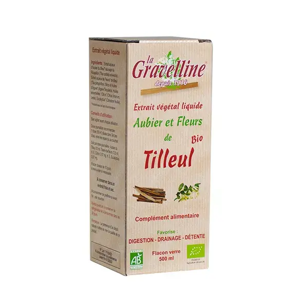 La Gravelline Extrait Végétal Liquide Aubier et Fleurs de Tilleul Bio 500ml