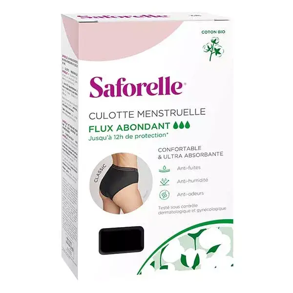 Saforelle® Culotte Menstruelle Classic Flux Normal Taille 34-36