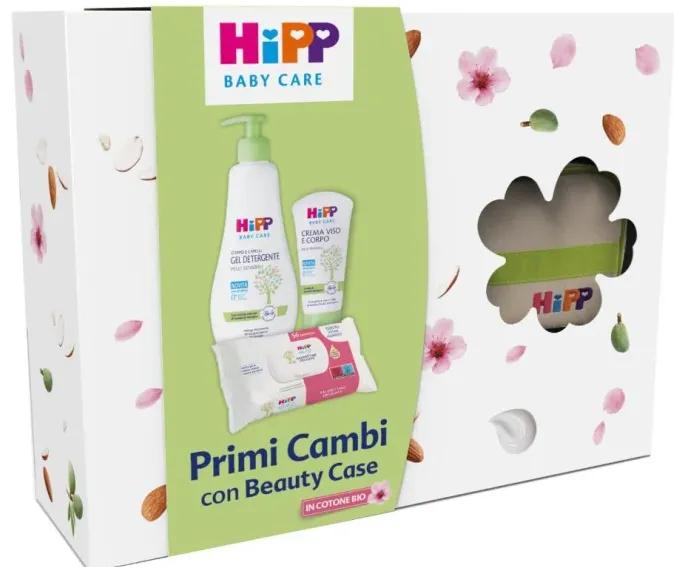 Hipp Kit Cofanetto Primi Cambi Gel Detergente + Crema Viso&Corpo + Salviettine Delicate 56 Pezzi