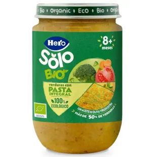 Hero Solo Bio Vegetable Jar with Whole Wheat Pasta +8m 190 gr