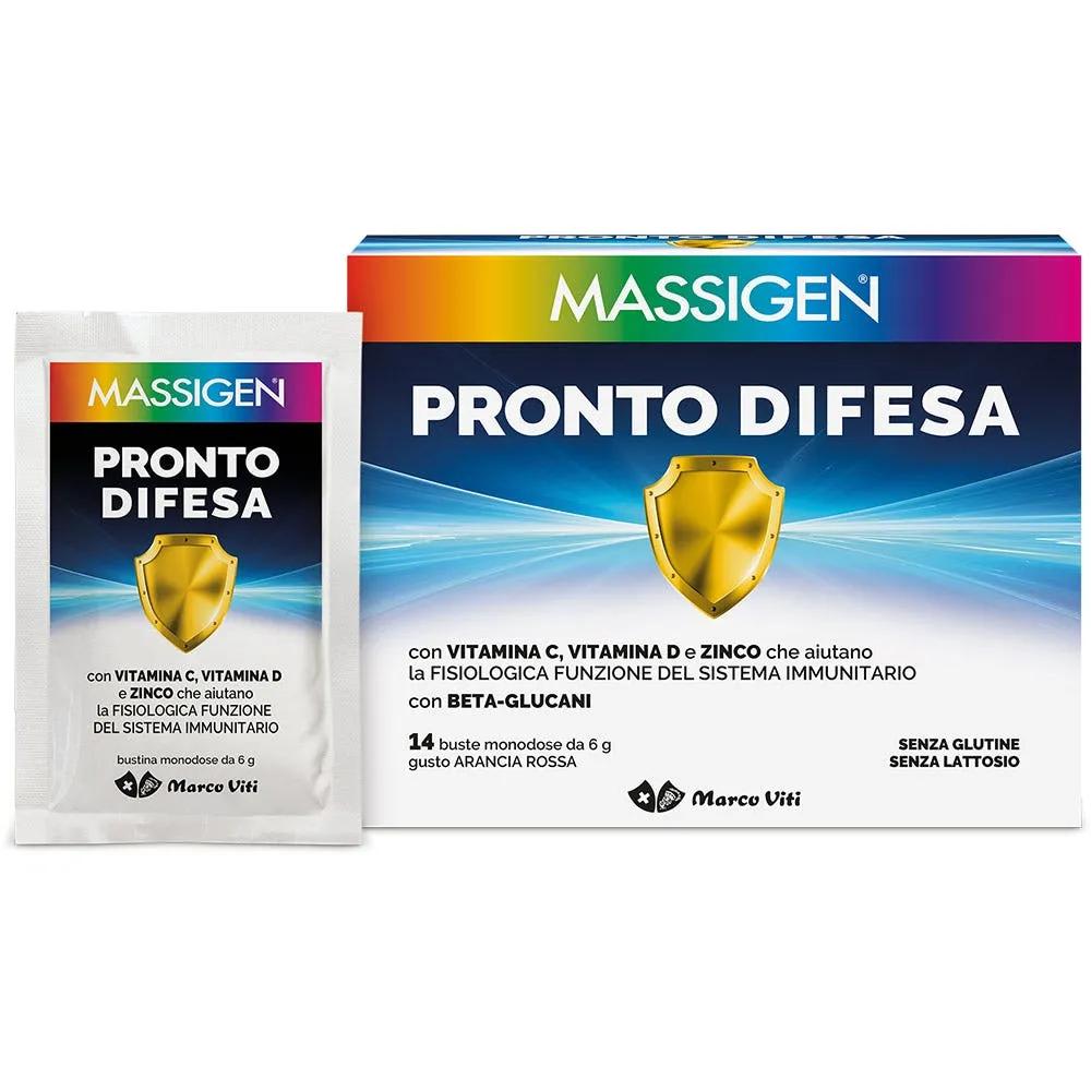 Massigen Pronto Difesa Integratore Supporto Difese Immunitarie 14 Bustine