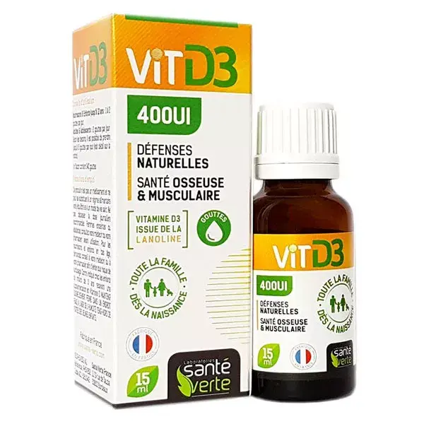 Santé Verte Vitamine D3 400UI 15ml