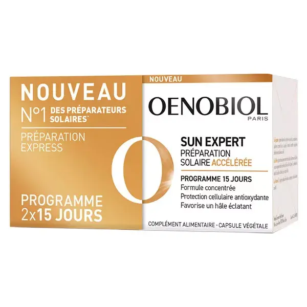 Oenobiol Sun Expert Préparation Solaire Accélérée Lot de 2 x 15 gélules