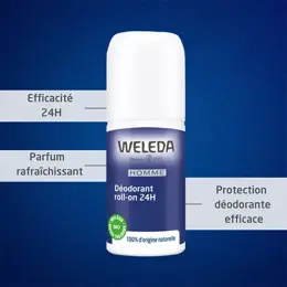 Weleda Homme Déodorant 24h Roll-On Bio Lot de 2 x 50ml