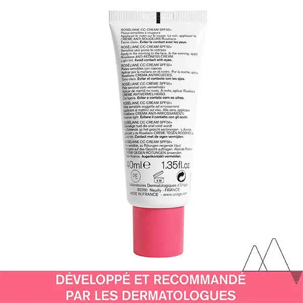 Uriage Roséliane CC Crème SPF50+ Apaisante Teinte Claire 40ml