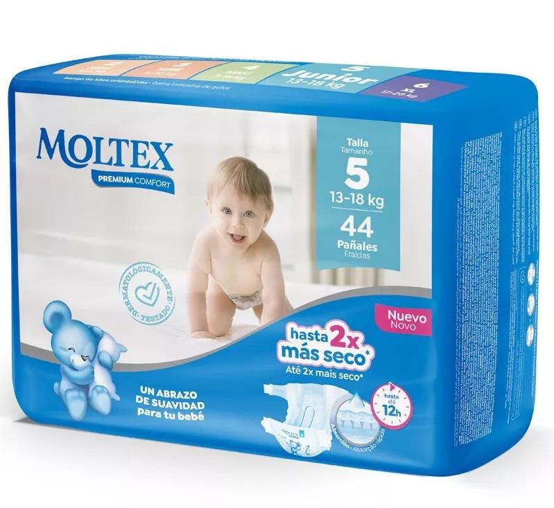 Moltex Pañales Premium Comfort Talla 5 13-18Kg 44 uds