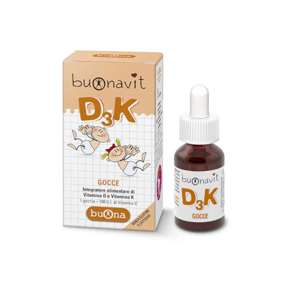 Buonavit D3K Integratore Di Vitamina D e K Per Bambini Gocce 12 ml