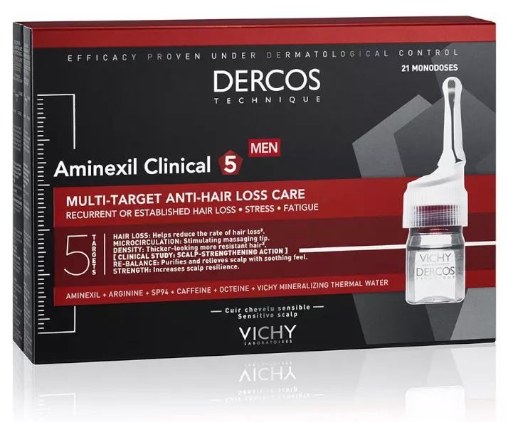Vichy dercos Aminexil Clinical 5 Tratamento Antiqueda Homem 21X6ml