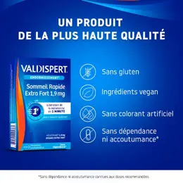 Valdispert Sommeil Rapide Extra Fort 1.9mg Mélatonine Lot de 2 x 40 comprimés