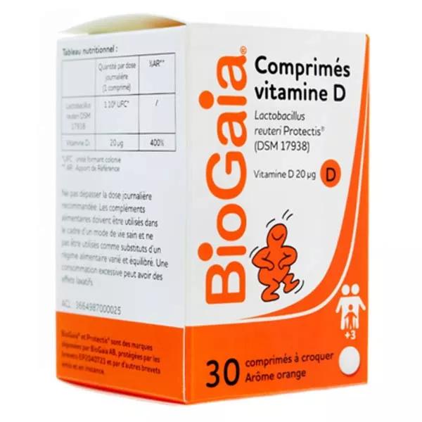 Biogaia Vitamina D 30 comprimidos masticables 