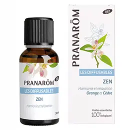 Pranarôm Les Diffusables Mélange d'Huiles Essentielles Zen Bio 30ml