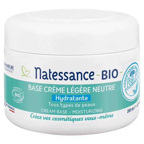 Natessance DIY Rich Light Moisturizing Cream Base Organic 200ml