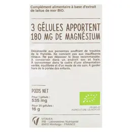 Nutrisanté Vitavea Les Nutri'Sentiels Bio Magnésium 30 gélules